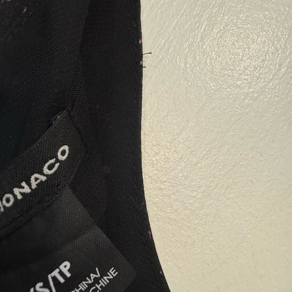 Club Monaco sleeveless Black Top with Pink and white Accents - Picture 6 of 6